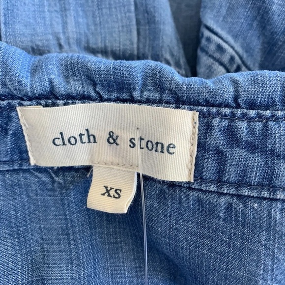Anthropologie Cloth & Stone Chambray Dress - size Extra Small - Picture 5 of 5